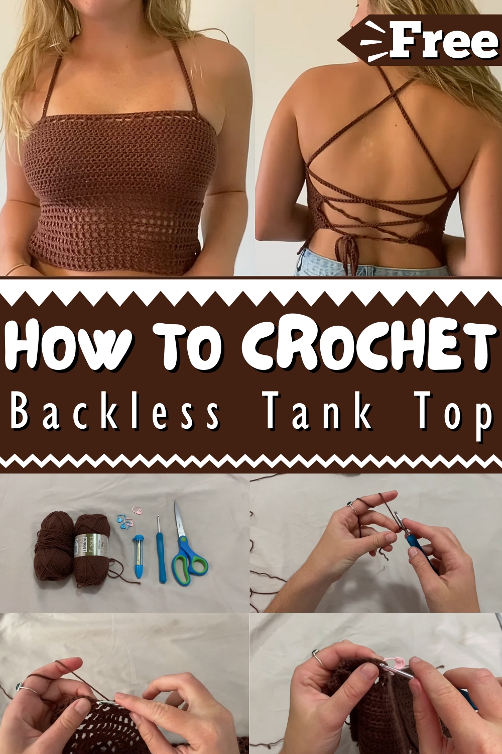 Beginner Friendly Crochet Backless Tank Top Tutorial 1