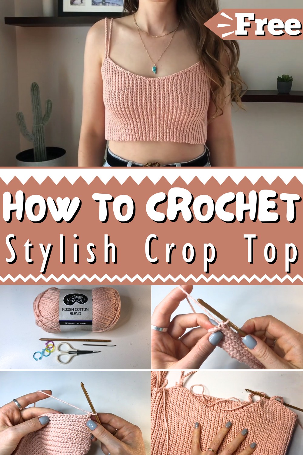 Crochet Crop Top Size Adjustable Tutorial 1