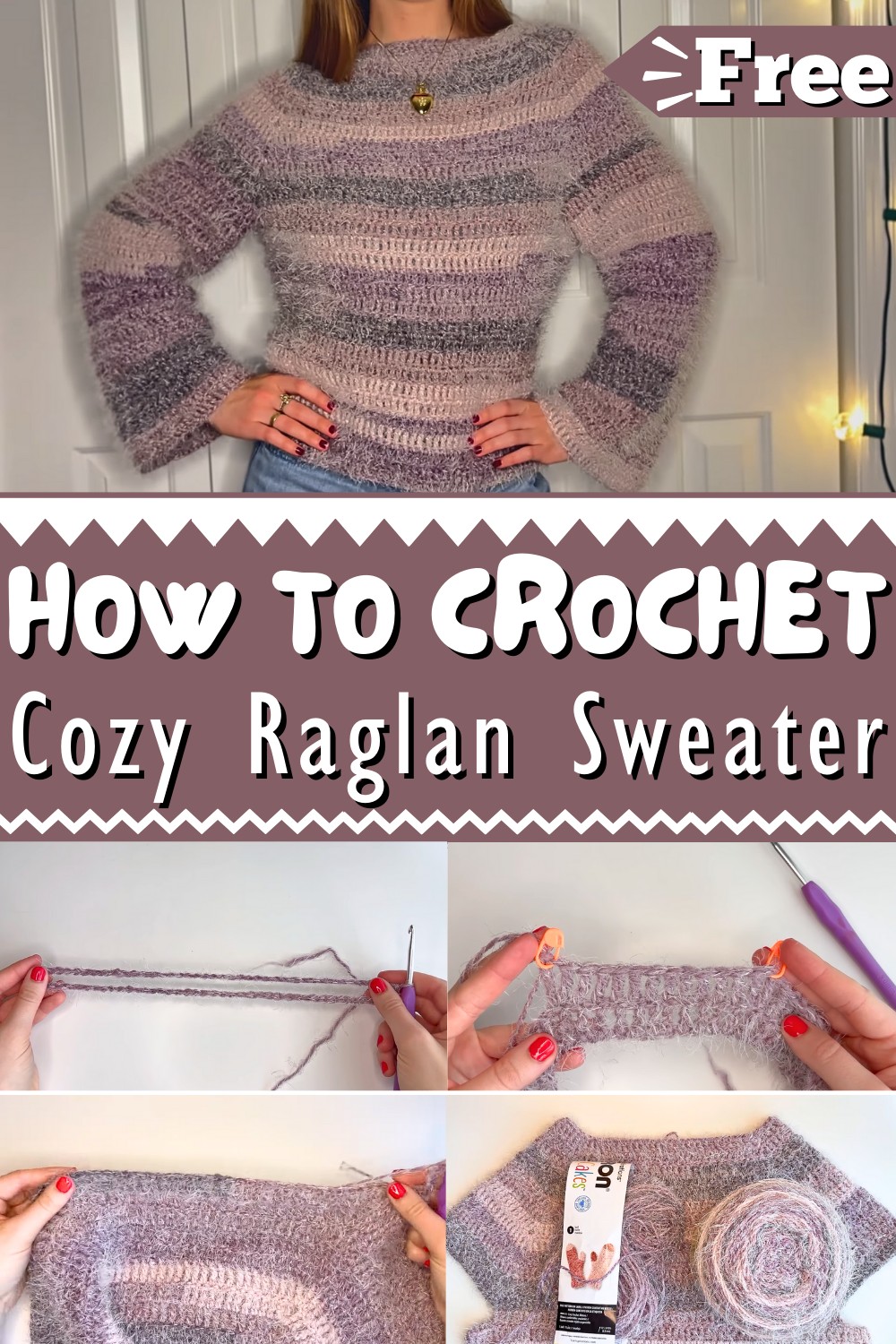 Crochet Raglan Sweater For Absolute Beginners 1