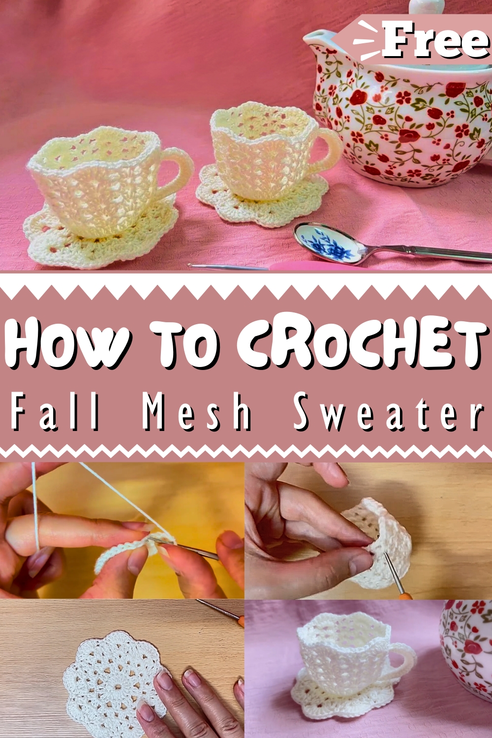 Cute And Unique Crochet Cup And Saucer Pattern 1