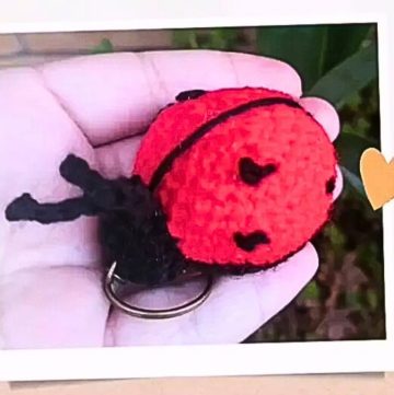 Cute & Easy Beginner Friendly Crochet Ladybird Keychain