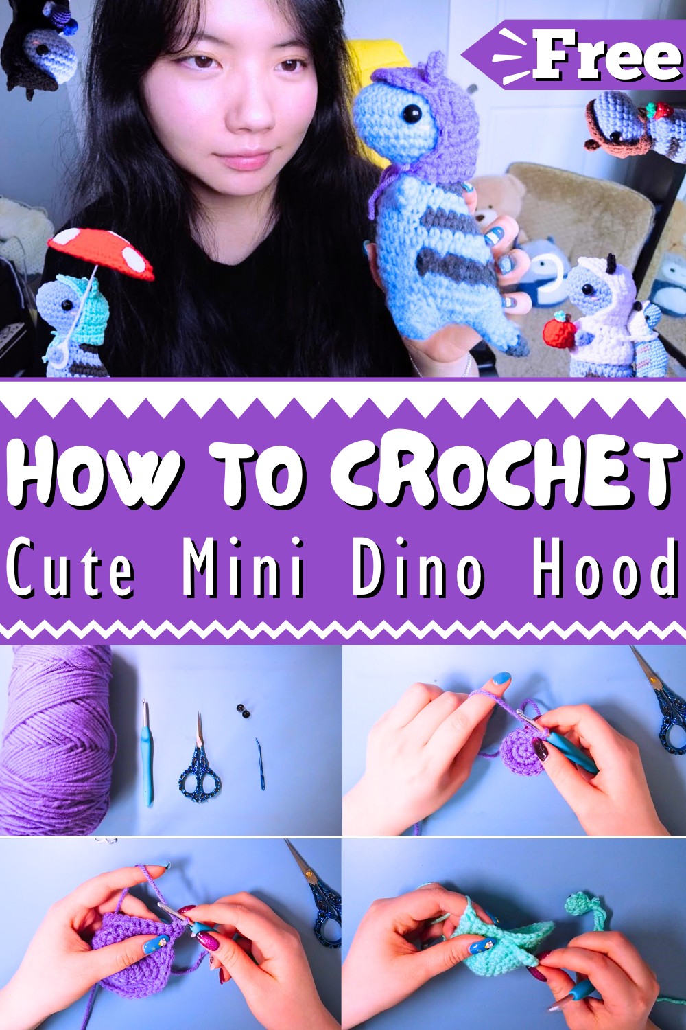 Dino Hood for MerryMakes Mini-Dino 1