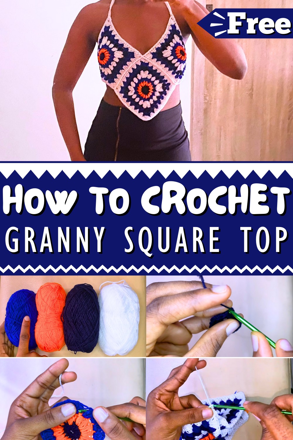How To Crochet Granny Square Top 1