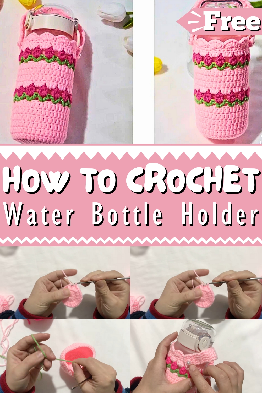 How To Crochet Water Bottle Holder 1