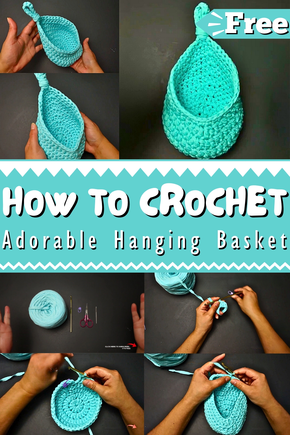 How to Crochet an Adorable Hanging Basket 1
