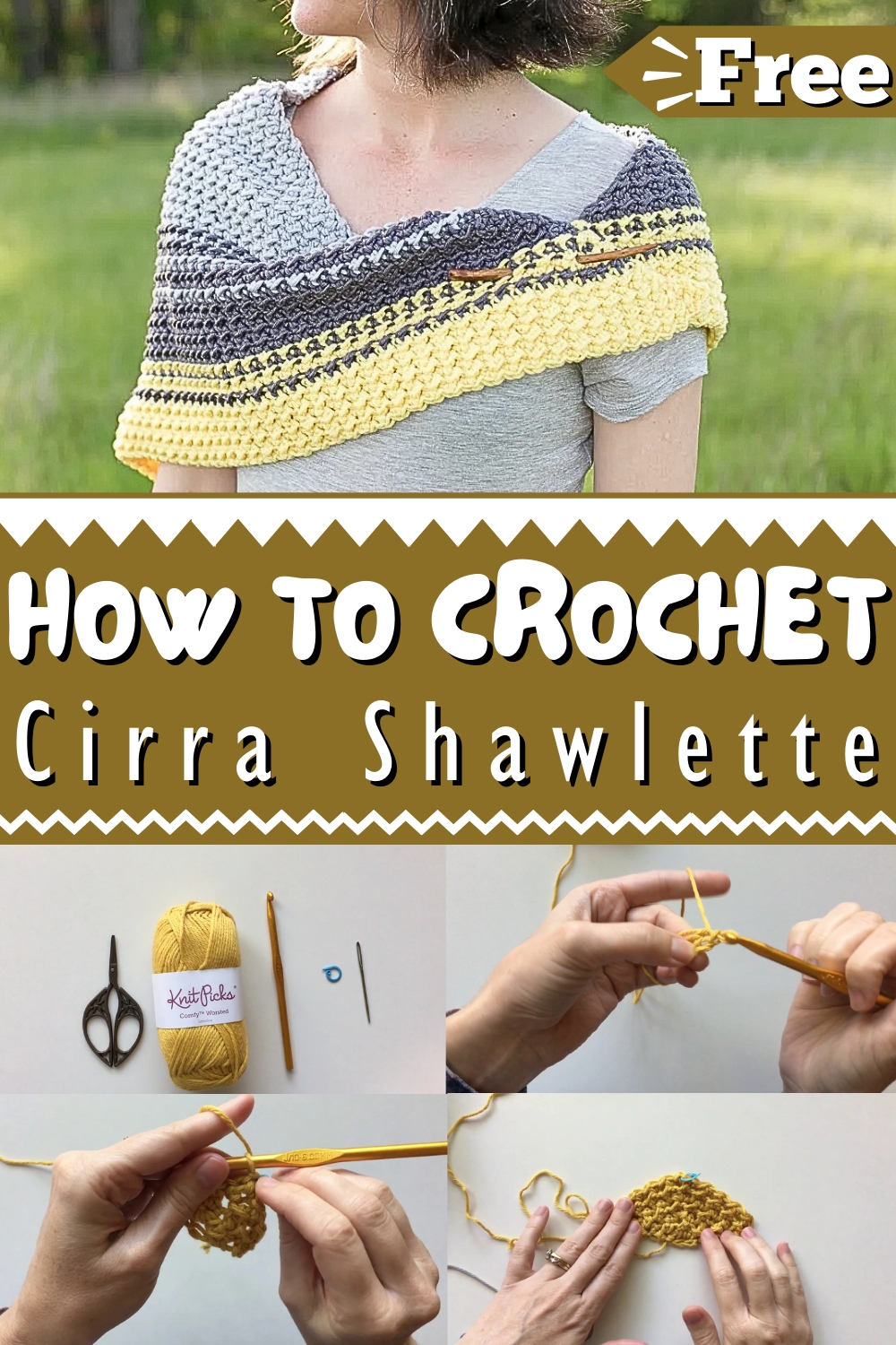 How to Make the Cirra Shawlette Crochet Pattern 1