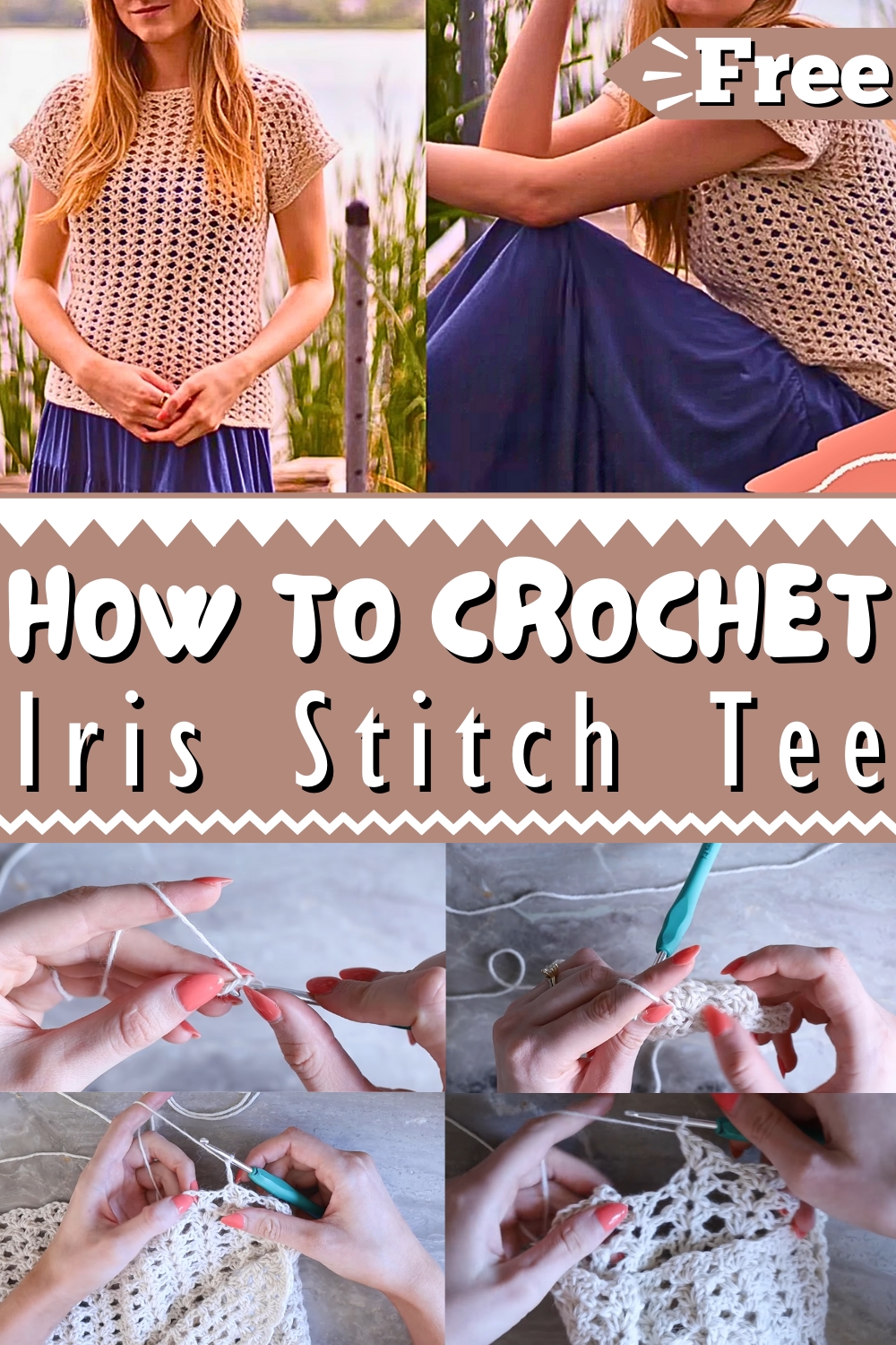 Iris Stitch Tee Crochet Tutorial 1