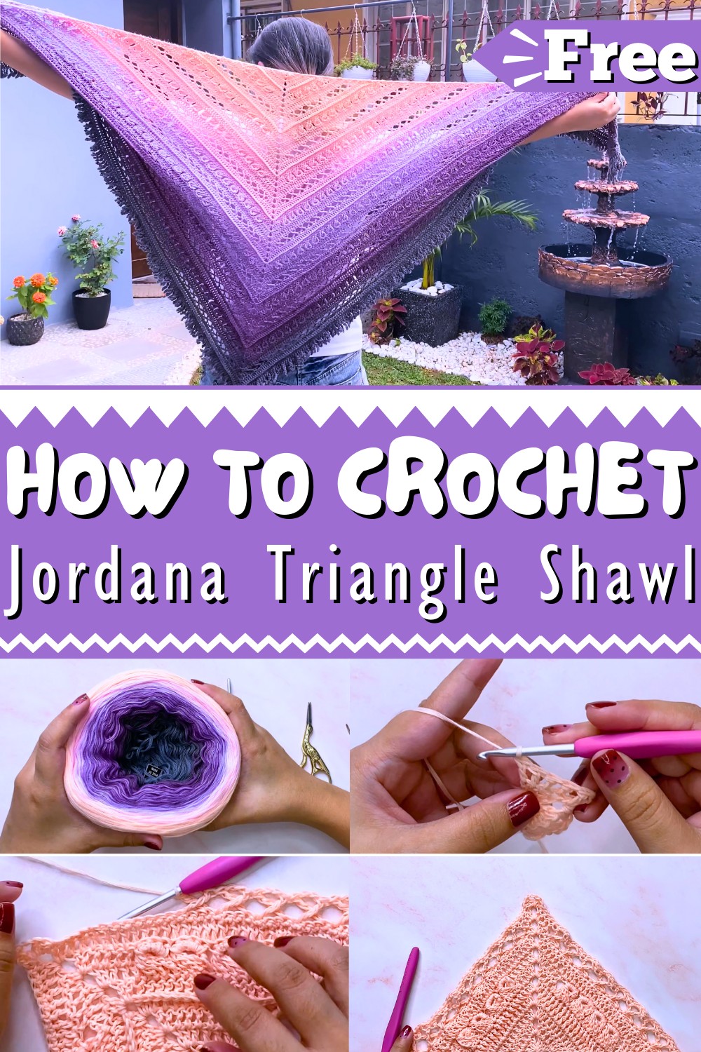 Jordana Triangle Shawl Crochet Tutorial 1