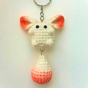 Little Cute Crochet Chinchilla keychain - Free Pattern