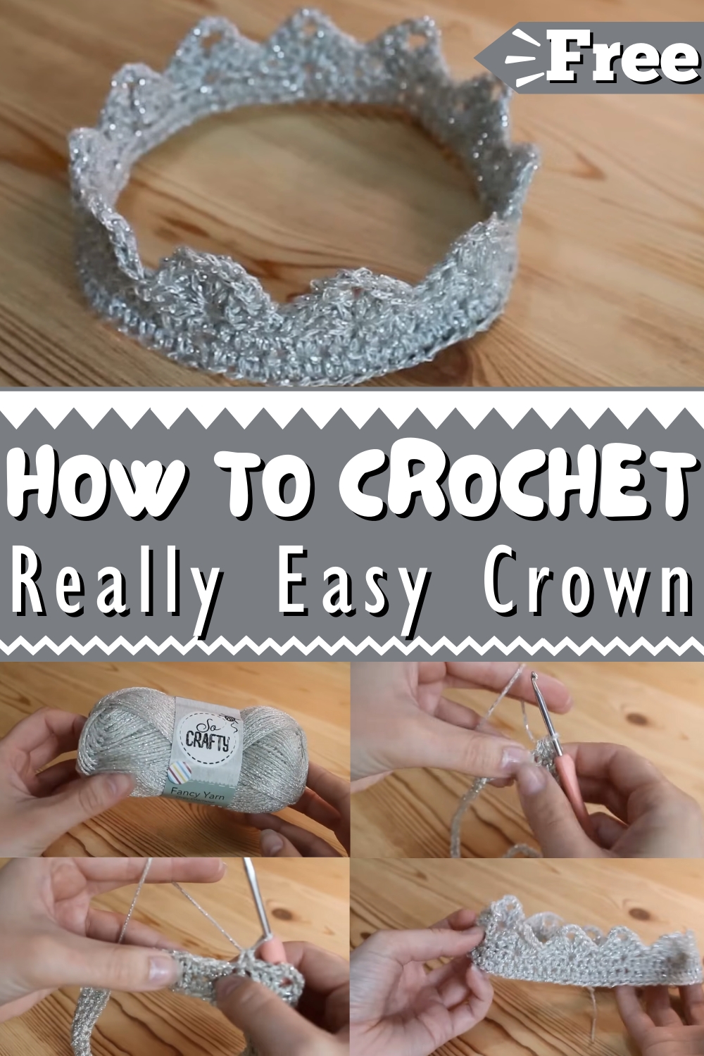 Really easy Crochet Crown & Tiara For Child To Adult 1