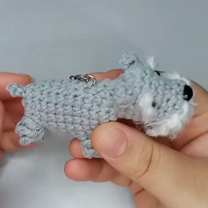 Schnauzer No Sew Amigurumi Keychain Wonderful Pattern
