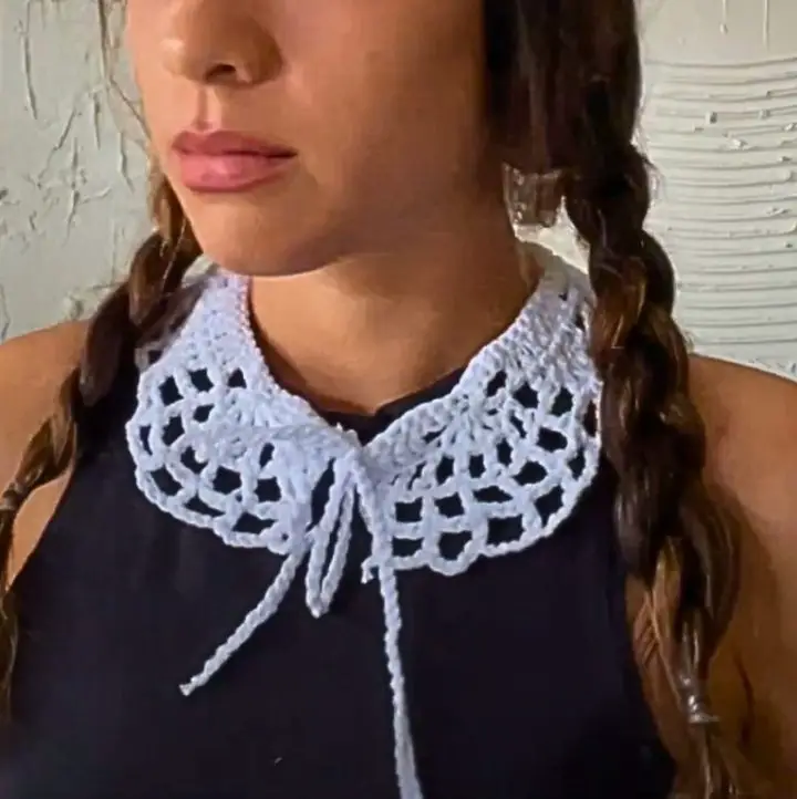 Simple & Easy Crochet Spiderweb Collar - Free Pattern