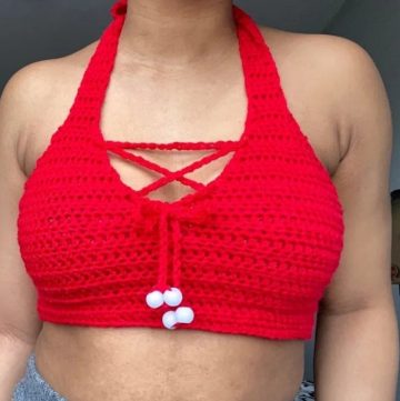 Valentine Themed Crochet crop top