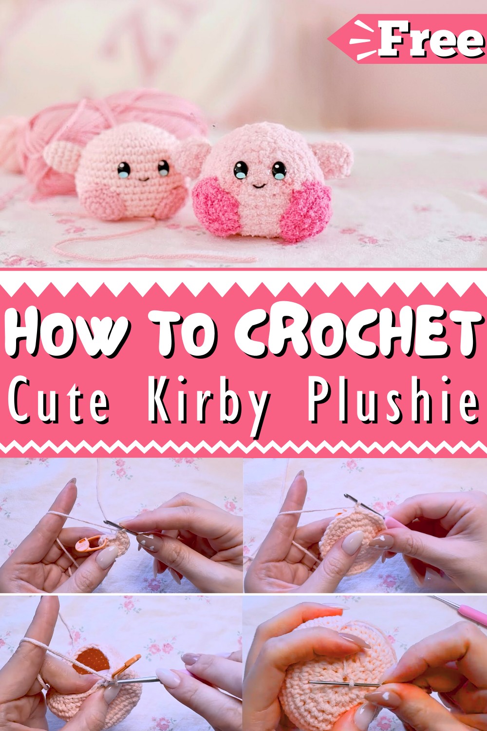 Crochet Kirby Plushie Free Patterns & Beginner Friendly 1