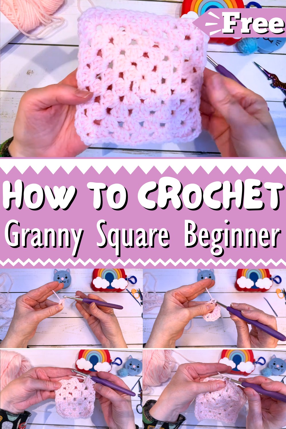 How To Crochet A Granny Square Beginner Tutorial Easy 1