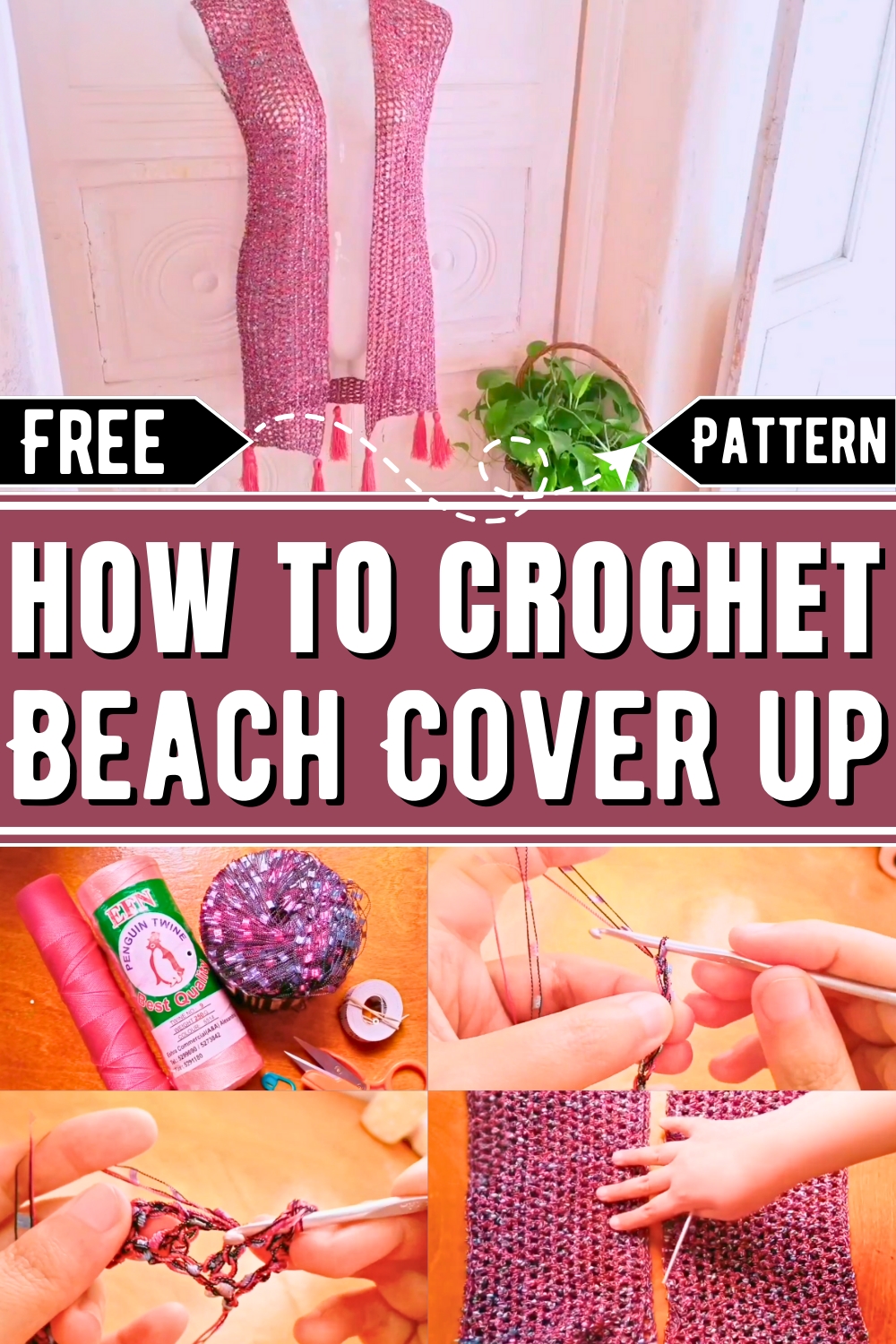 Stylish & Free Crochet Beach Cover-Up Pattern